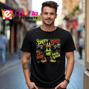Tricou Daffy Duck – Beast Mode, antrenament și forță Copii | Dama | Barbat, negru - Img 15