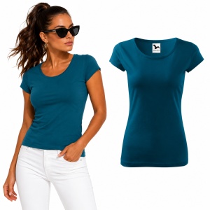 Tricou Damă 100% Bumbac Cambrat – Decolteu Rotund, Mâneci Scurte, 25 Culori | XS-2XL - Img 11