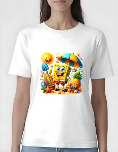 Tricou dama - Beach SpongeBob