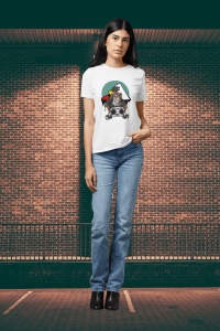 Tricou dama bumbac, personalizat haios pentru femei Grafitti Street Green - Cadou