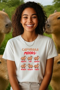 Tricou dama CapyBara - Stari de spirit - Img 2