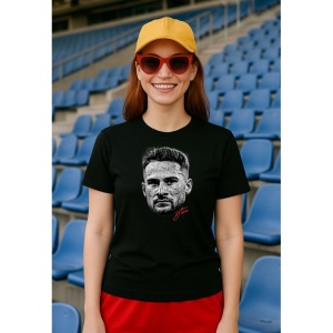 Tricou Dama cu fotbalistul Alexis Mac Allister-Liverpool FC din bumbac 100% - Img 2