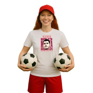 Tricou Dama cu fotbalistul Alvaro Borja Morata Martn-Atltico Madrid din bumbac 100% - Img 9