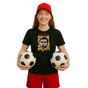 Tricou Dama cu fotbalistul Bernardo Mota Veiga de Carvalho e Silva-Manchester City din bumbac 100% - Img 4