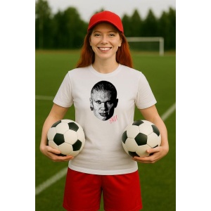 Tricou Dama cu fotbalistul Erling Haaland-Manchester City din bumbac 100% - Img 4
