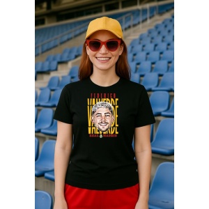 Tricou Dama cu fotbalistul Federico Santiago Valverde Dipetta-Real Madrid din bumbac 100% - Img 4