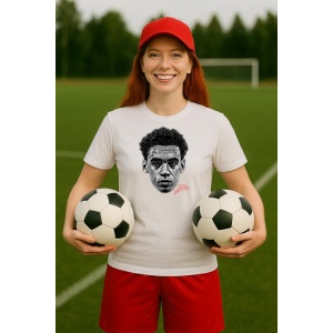 Tricou Dama cu fotbalistul Jamal Musiala Bayern Munchen din bumbac 100% - Img 3