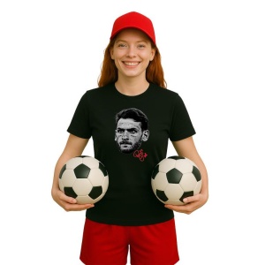 Tricou Dama cu fotbalistul Khvicha Kvaratskhelia-Napoli din bumbac 100% - Img 5