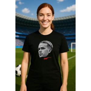 Tricou Dama cu fotbalistul Mykhailo Mudryk-Chelsea FC din bumbac 100% - Img 9