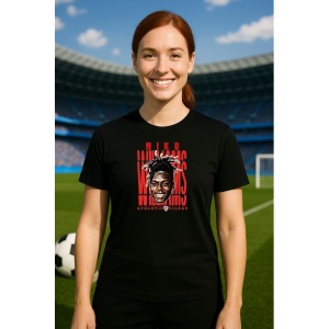 Tricou Dama cu fotbalistul Nicholas Nico Williams Arthuer-Athletic Bilbao din bumbac 100% - Img 4