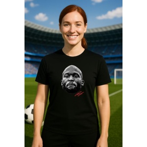 Tricou Dama cu fotbalistul Romelu Lukaku-AS Roma din bumbac 100%