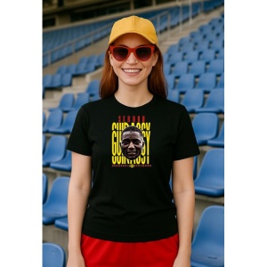 Tricou Dama cu fotbalistul Serhou Yadaly Guirassy-Borussia Dortmund din bumbac 100% - Img 2