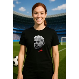 Tricou Dama cu fotbalistul Theo Hernandez-AC Milan din bumbac 100% - Img 8