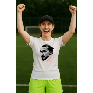 Tricou Dama cu fotbalistul Zlatan Ibrahimovic-AC Milan din bumbac 100% - Img 9