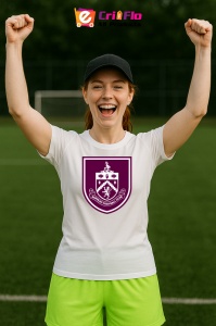 Tricou dama cu logo stema Burnley Anglia , din bumbac 100% - Img 9