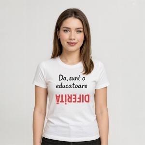 Tricou dama, Da sunt o Educatoare Diferita - Img 2