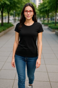 Tricou Dama decoltat, din bumbac 100% - Img 12
