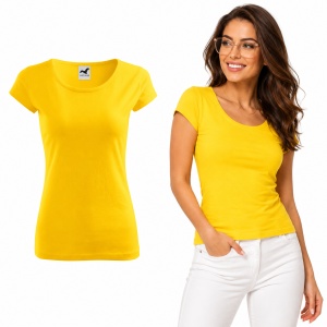 Tricou Damă din Bumbac 100% – Cambrat, Decolteu Rotund, Mâneci Scurte | 25 de Culori - Img 16