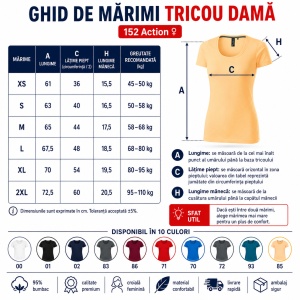 Tricou Damă Elastic cu Decolteu Adânc, Croială Slim Fit, 95% Bumbac, 5% Elastan, 10 Culori, XS–2XL - Img 3