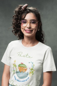 Tricou Dama Festiv - Paște Vesel în Stilul Tău! - din bumbac, personalizat - Cadou
