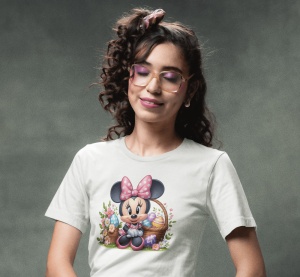 Tricou Dama Haios Personalizat - Easter Minnie - Cadou - Img 4