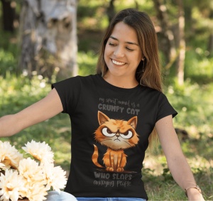 Tricou Dama Haios Personalizat - Grumpy Cat - Cadou - Img 4