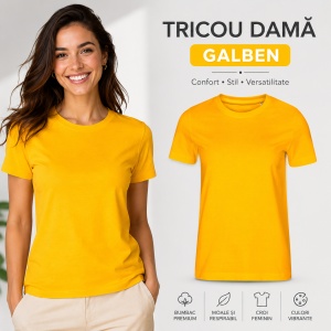 Tricou Damă Malfini Edge 814, 100% Bumbac, Guler Rotund, Croială Tubulară, 4 Culori, XS–4XL - Img 12