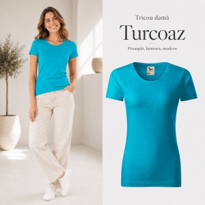 Tricou Damă Malfini Native GOTS 174 – 100% Bumbac Organic, Croială Cambrată, Guler Rotund, 15 Culori - Img 15
