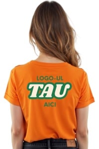 Tricou dama personalizat cu logo-ul companiei - Spate