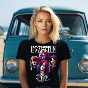 Tricou dama personalizat cu trupa Rock Led Zeppelin Avatar - Img 1