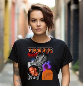 Tricou dama personalizat Hip Hop Travis Scott - Img 2