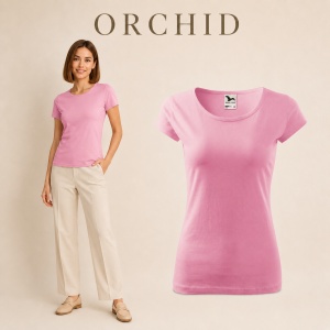 Tricou Damă Simplu cu Guler Rotund, Bumbac 100% – 30 Culori, XS–3XL - Img 24