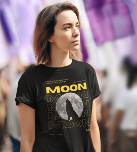 Tricou dama Streetwear - Moon - din bumbac, personalizat - Cadou - Img 3