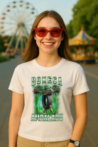 Tricou Dama Tralalero TraLaLa cu Boneca Ambalabu Funny Frog Meme Bootleg Italian Brainrot - Img 5