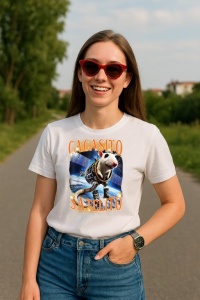 Tricou Dama Tralalero TraLaLa cu Cacasito Satelito Italian Brainrot Silly Rat Meme