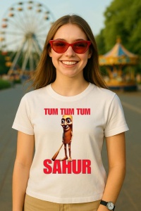 Tricou Dama Tralalero TraLaLa cu Funny tum tum tum sahur italian brainrot gen z - Img 4