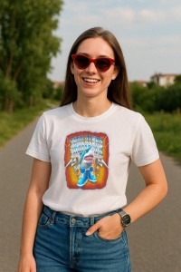 Tricou Dama Tralalero TraLaLa cu Tralalero Tralala Funny Bootleg Brainrot Italian Meme Kids - Img 3