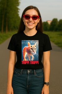 Tricou Dama Tralalero TraLaLa cu Trippi Troppi Italian Brainrot Meme - Img 5