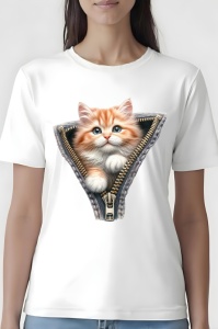 Tricou dama - Zipping Cat v3
