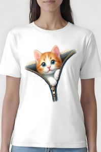 Tricou dama - Zipping Cat v8