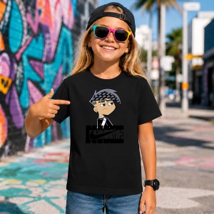 Tricou Danny Phantom Stil Anime Urban Logo Negru Street Design, din bumbac 100%, tricou negru, Copii | Dama | Barbat - Img 7