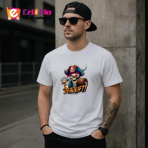Tricou Deadlift Pirat Schelet, Copii | Dama | Barbat - Img 4