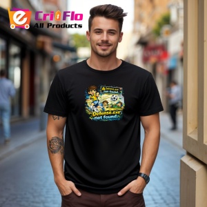 Tricou Defense Not Found Defense Exe Fotbal V2, din bumbac 100%, tricou negru Copii | Dama | Barbat - Img 5