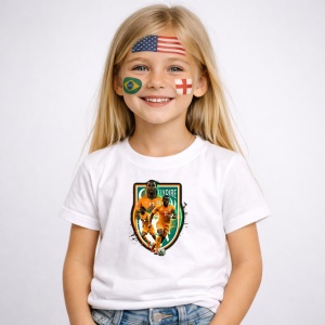 Tricou Didier Drogba Ivory Coast World Cup Fifa 2026, din bumbac 100%, tricou alb, Copii | Dama | Barbat - Img 2