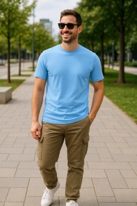 Tricou din bumbac bărbați Classic New 132 - Img 31