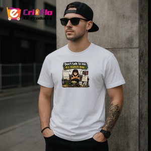 Tricou Dont Talk To Me Its Match Day Fotbal, din bumbac 100% , tricou alb pentru Copii | Dama | Barbat - Img 9