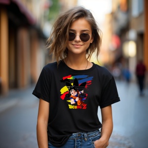 Tricou Dtagon Ball Fire Force Tricou Negru - Copii | Dama | Barbat - Img 4