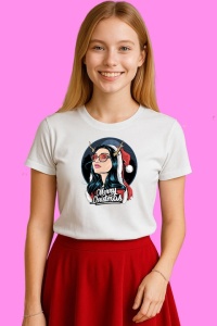 Tricou Elf Girl Christmas, din bumbac 100% Copii | Dama | Barbat - Img 2