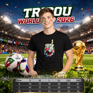 Tricou Emiliano Martínez World Cup Fifa 2026 V3, din bumbac 100%, tricou negru, Copii | Dama | Barbat - Img 6