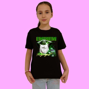 Tricou Eminem rap god verde, muzica Pop, Dama | Barbat | Copii, Culoare Negru - Img 2